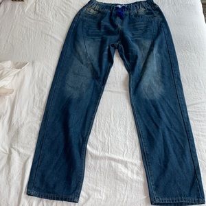 Ladies Tie Waistband Jeans Sz S